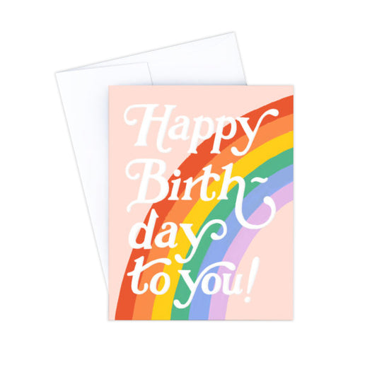 Big Rainbow Happy Birthday Card