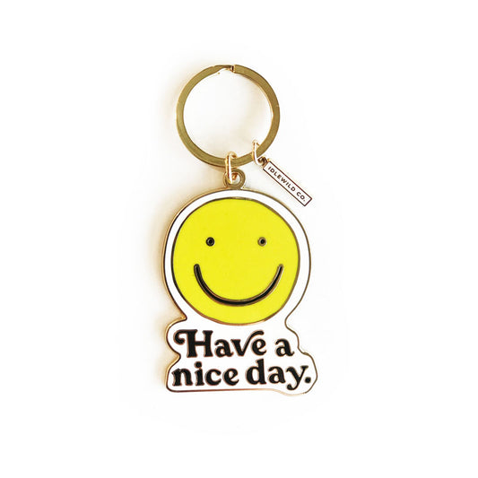 Have a Nice Day Smiley Face Keychain