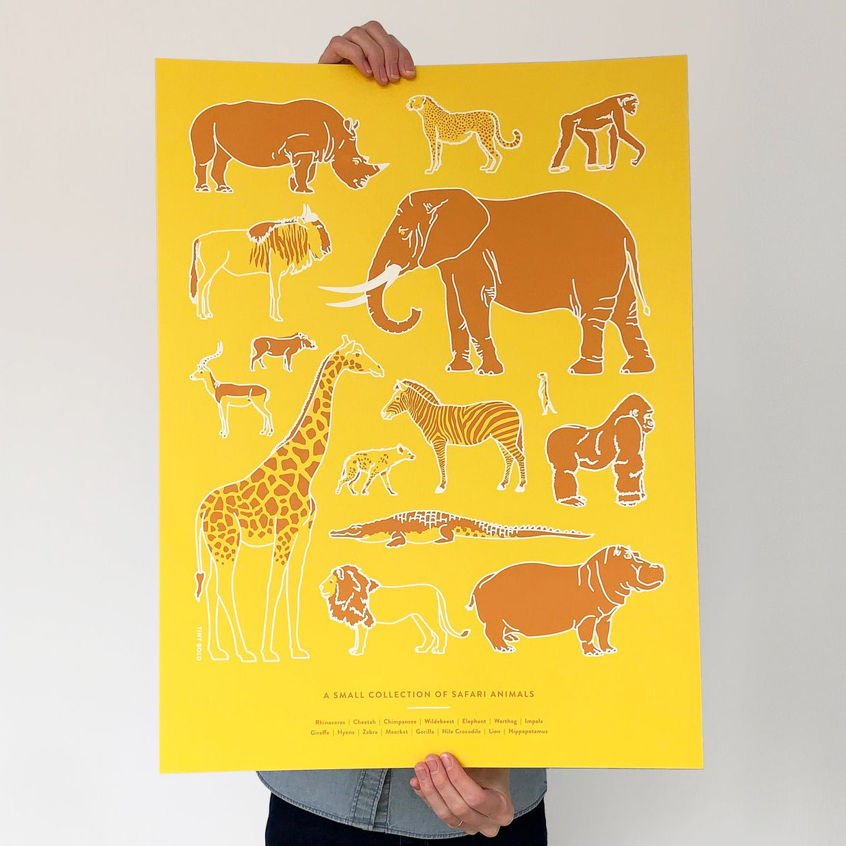 Safari Animals 18" x 24" Screenprint