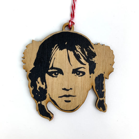 Britney Spears Lasercut Wood Holiday Ornament