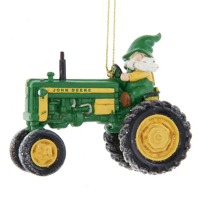 John Deere™ Tractor with Gnome Ornament