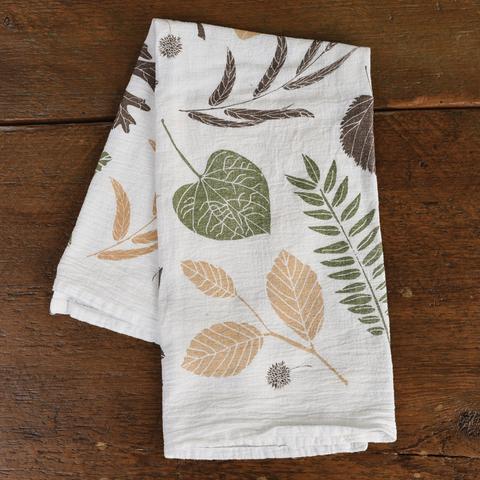Leaf Pile Kitchen Tea Towel