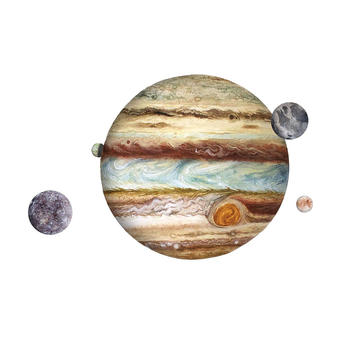 Jupiter Planet Temporary Tattoo (Pack of 2)