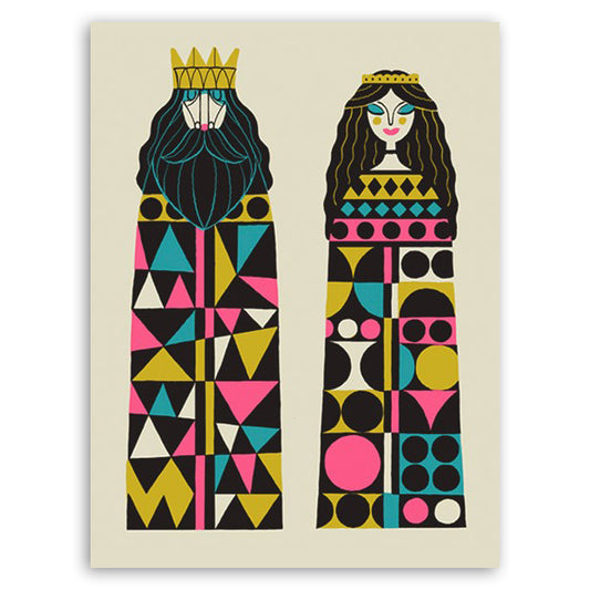 King and Queen 16" x 20" Screen Print
