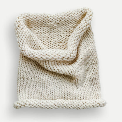 Chunky Relaxed Wool-Blend Knit Cowl Scarf