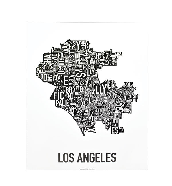 Los Angeles Neighborhood Map Poster – Neighborly