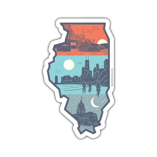 Layers of Illinois Sticker