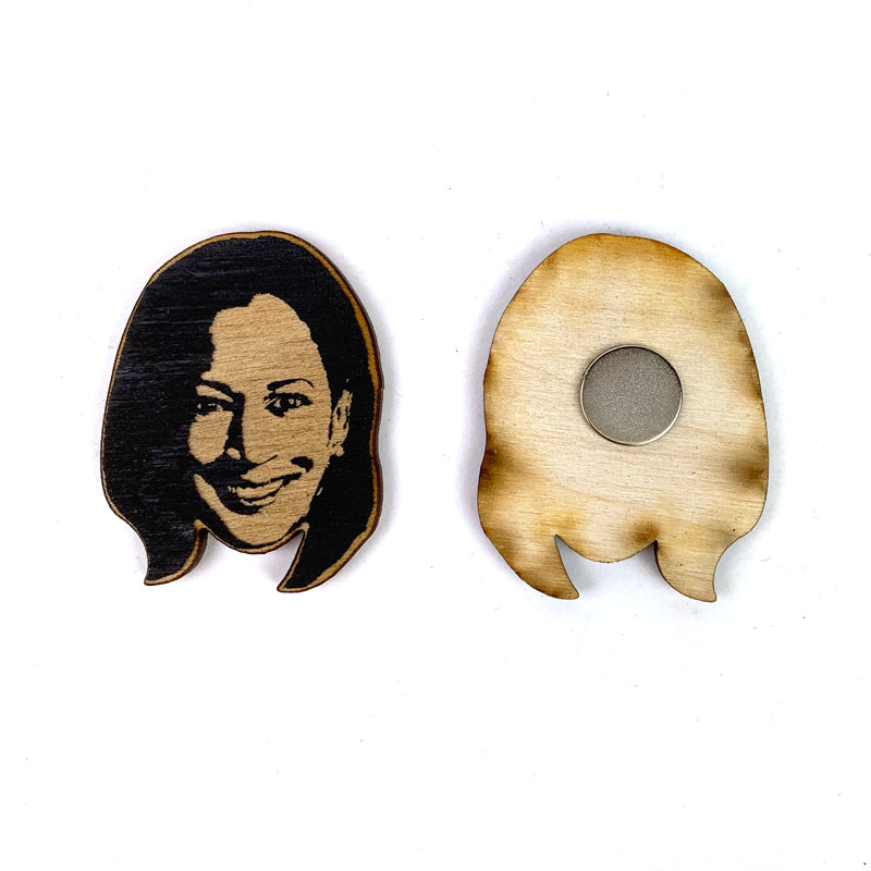 Kamala Harris Lasercut Wood Magnet