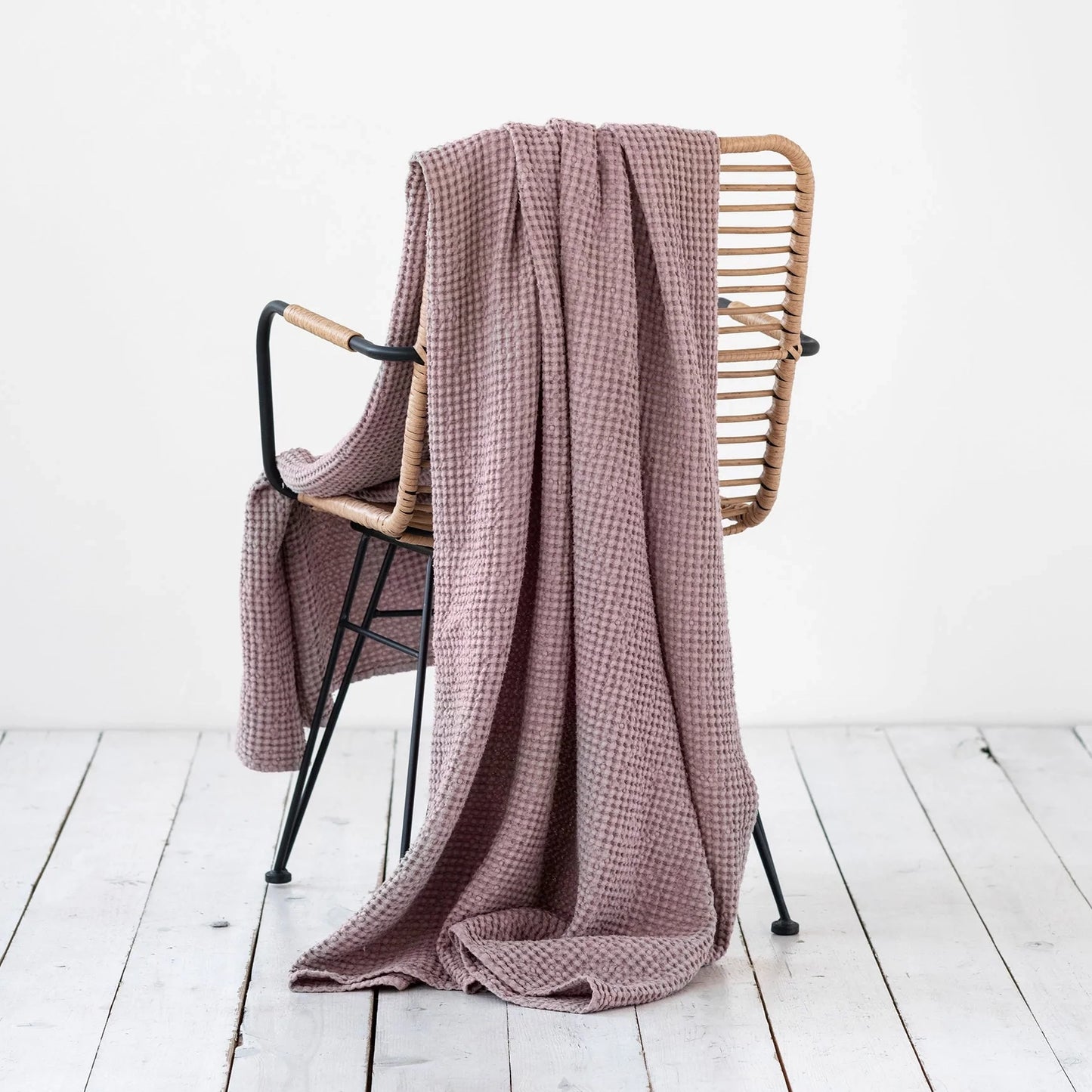 Pink waffle throw blanket sale