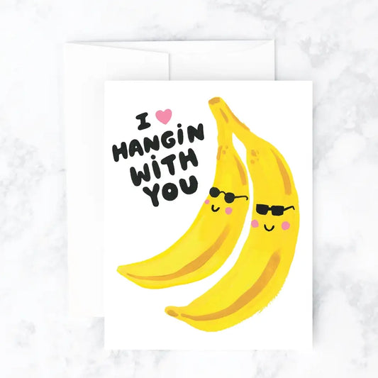 I Love Hangin' With You Bananas Valentine's Day Card