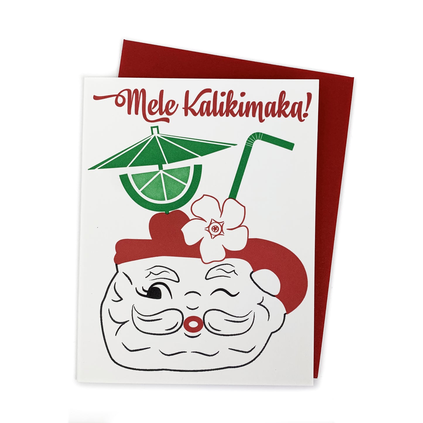 Mele Kalikimaka Holiday Letterpress Card