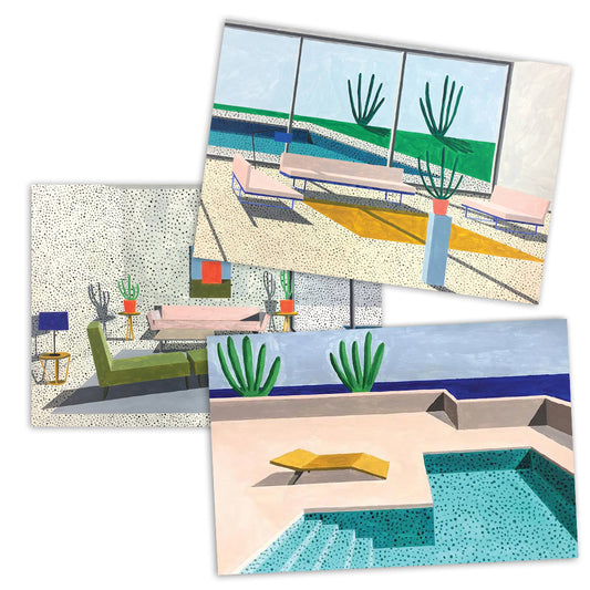 Midcentury Palm Springs 5" x 7" Mini Prints (Set of 3 Prints)