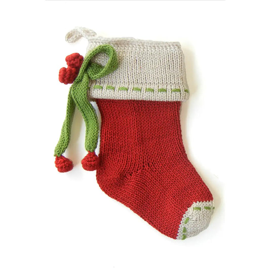 Red Mini 7" Stocking with Bow