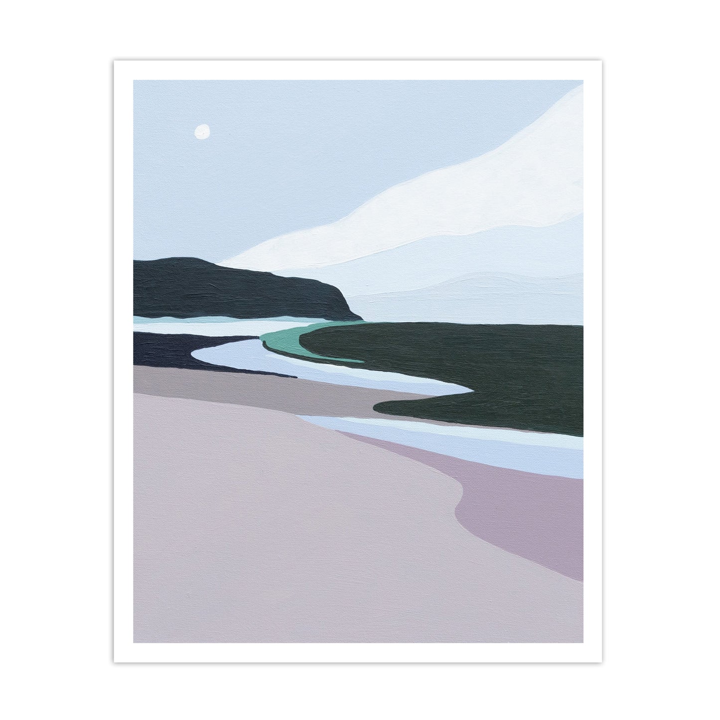 Moonrise Beach Landscape Limited Edition 8" x 10" Print