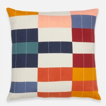 Multi Check Colorblock 22" x 22" Accent Throw Pillow