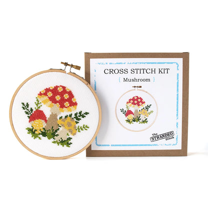 Mushrooms Cross Stitch Kit – Spot Colors