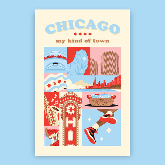 Chicago My Kind of Town Icons 11" x 17" Print