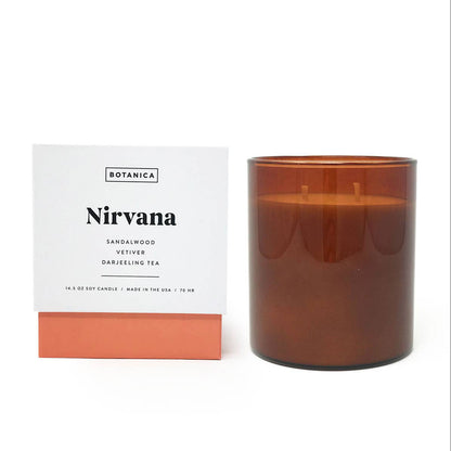 Nirvana Sandalwood, Vetiver, Darjeeling Tea Soy Wax Candle