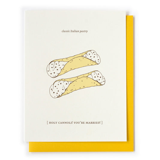 Holy Cannoli You're Married Wedding Card