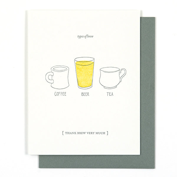 Thank Brew Very Much Thank You Card