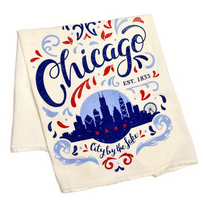 Chicago: City by the Lake Kitchen Tea Towel