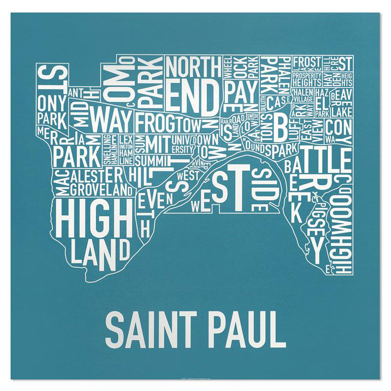 Saint Paul Map Print, Minnesota, USA — Maps As Art