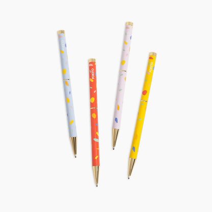 Pattern Twist Ballpoint Pens (Set of 4)