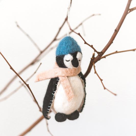 Penguin Felt Holiday Ornament
