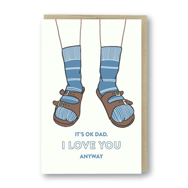 Birken-socks Dad Letterpress Father's Day Card