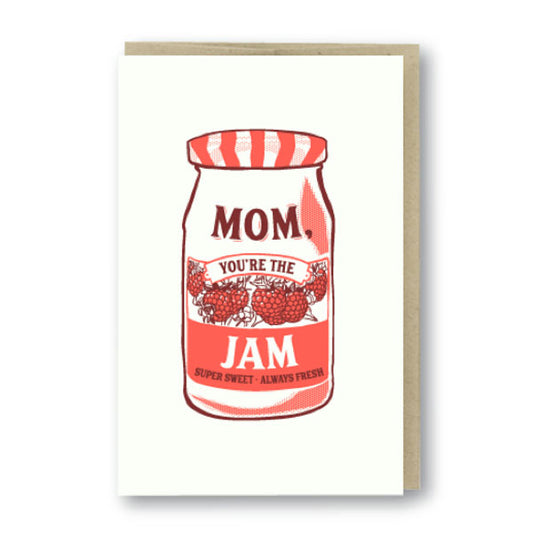 Mom You're the Jam Letterpress Mother's Day Card
