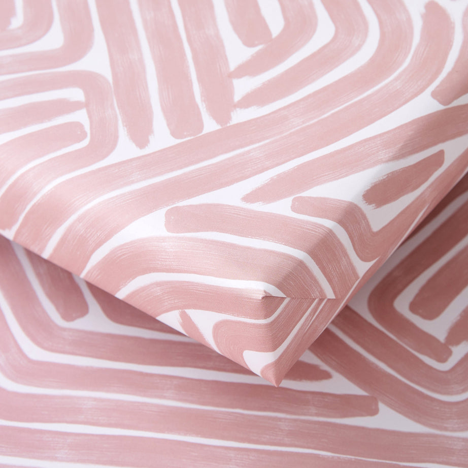 Pink Maze Gift Wrap (Pack of 3 - 20” x 28” Sheets)