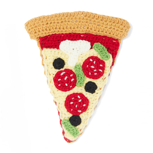 Crocheted Pizza Baby Rattle