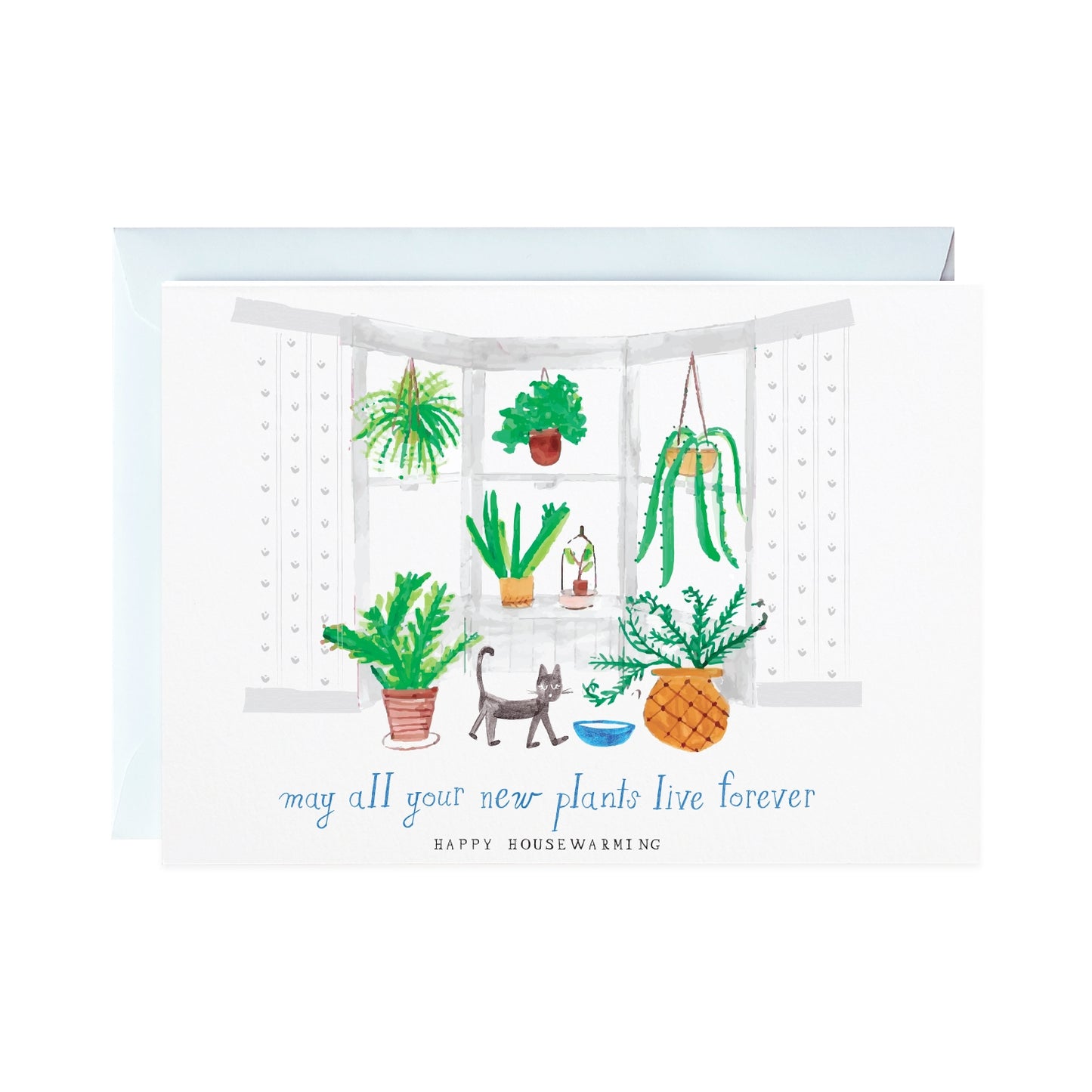 May All Your Plants Live Forever Housewarming Greeting Card