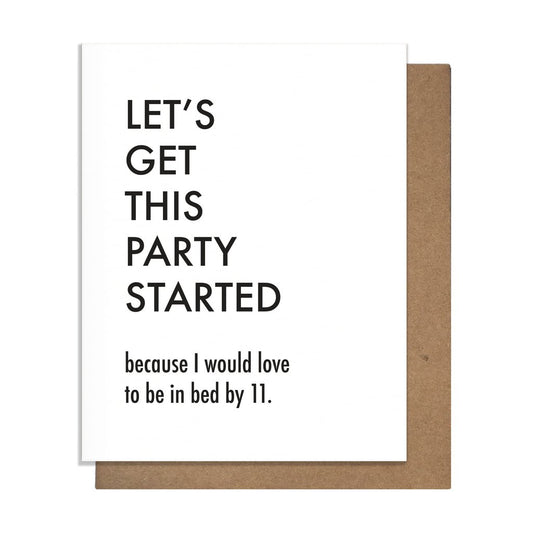 Let's Get This Party Started Letterpress Card