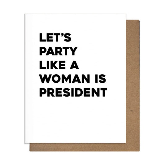 Woman President Letterpress Card