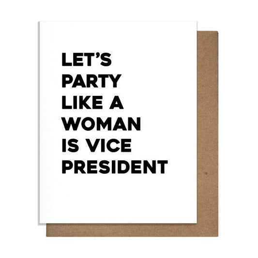 Woman Vice President Letterpress Card