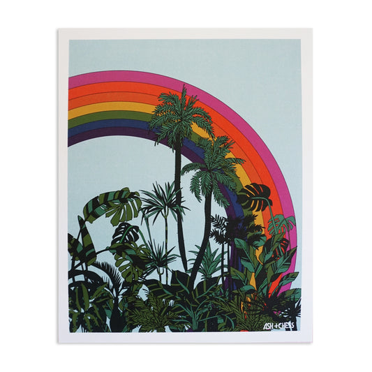 Rainbow Palms 11" x 14" Archival Print