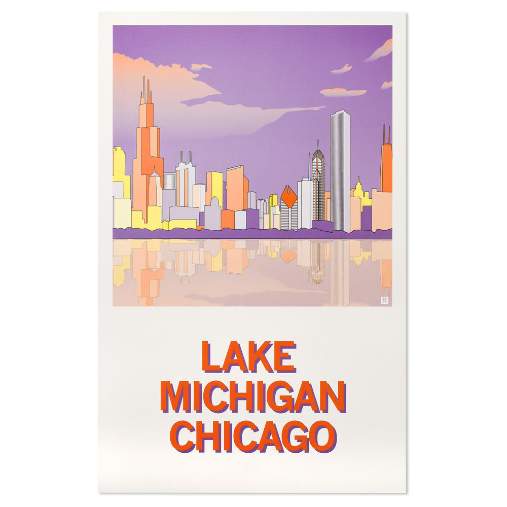 Lake Michigan 11" x 17" Illustrated Poster