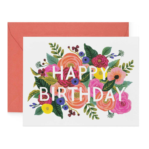 Juliet Rose Floral Happy Birthday Greeting Card – Neighborly