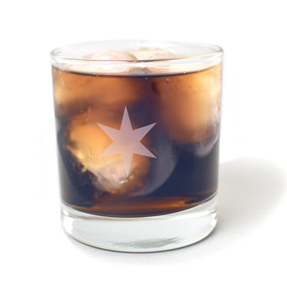 Chicago Rocks Glass Chicago Flag Star 10 oz Rocks Glass – Neighborly