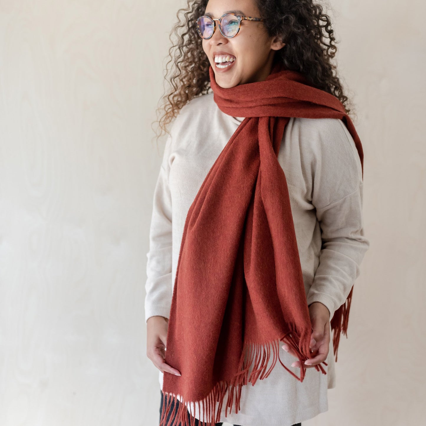 Lambswool Oversized Solid Scarf