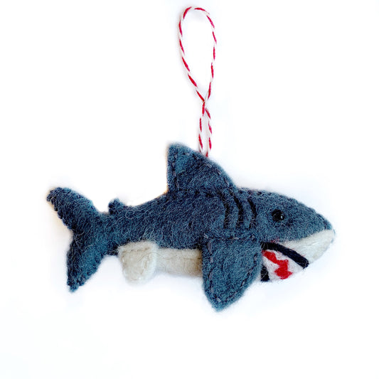 Shark Felt Wool Ornament
