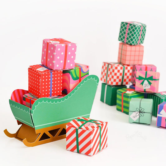 Make Your Own Holiday Advent Calendar Santa's Sleigh Kit