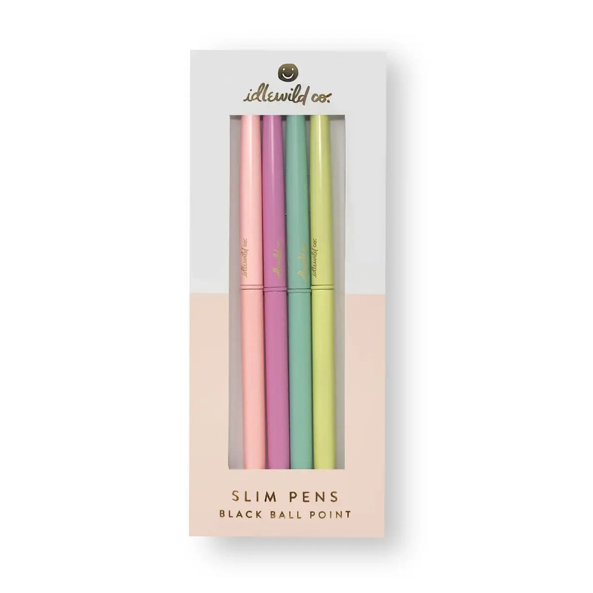 Slim Pastel Ball Point Pens (Set of 4)