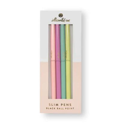 Slim Point Set Slim Pastel Ball Point Pens (Set of 4) – Neighborly