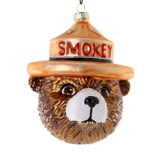 Smokey Bear Glass Holiday Ornament