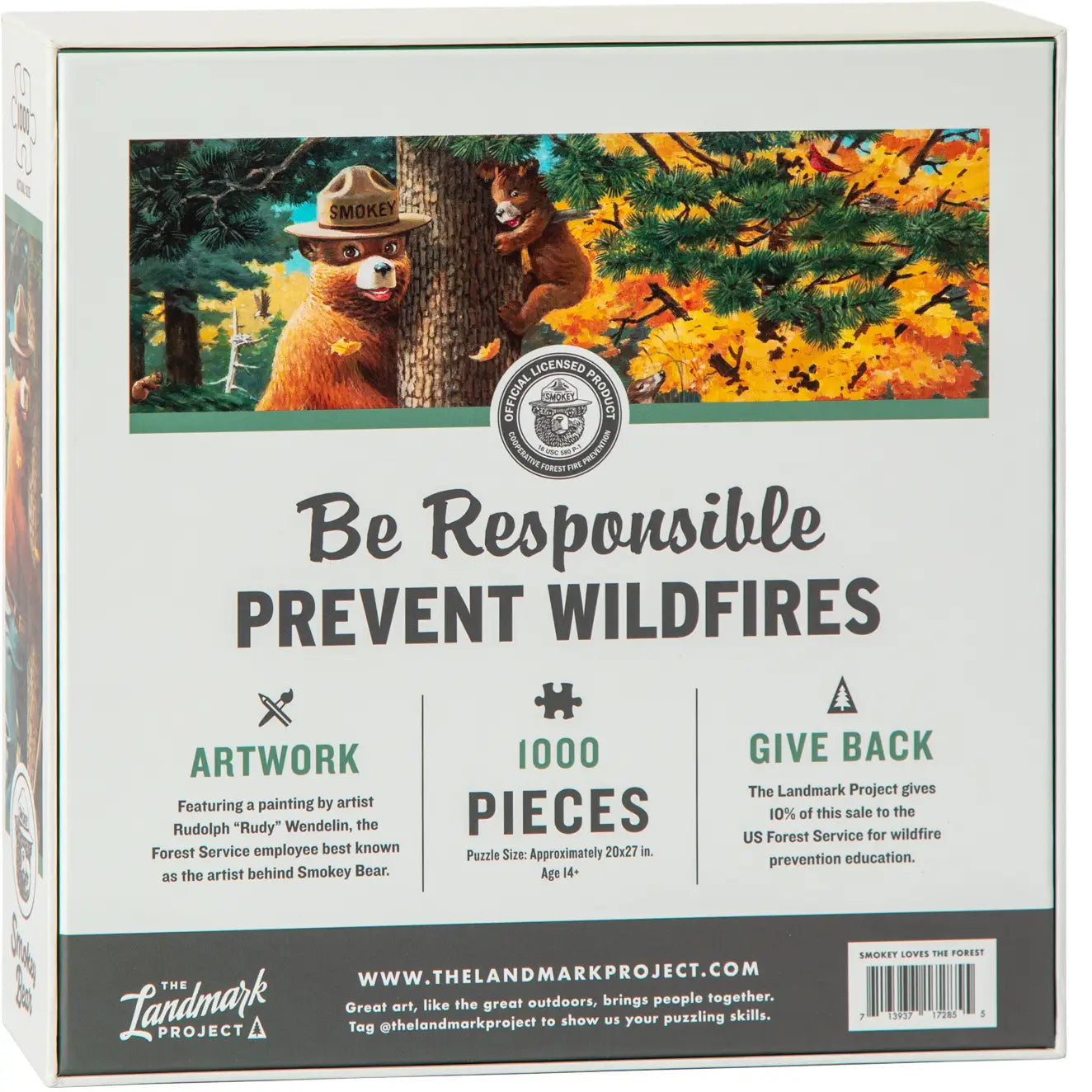 Smokey the Bear Loves the Forest 1000 Piece Jigsaw Puzzle