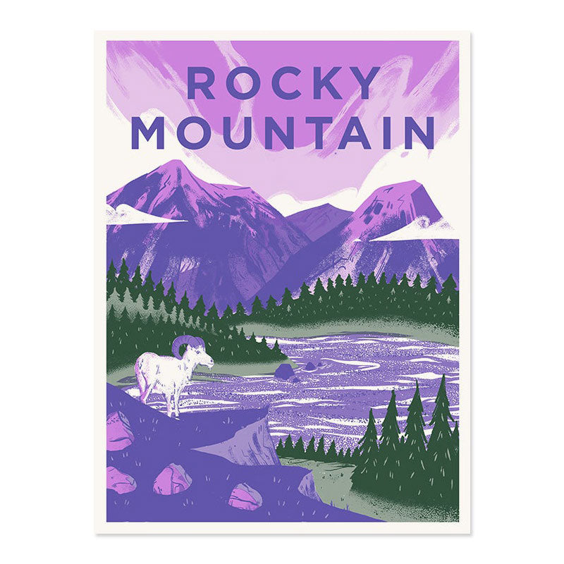 Rocky Mountain National Park 18" x 24" Screenprint
