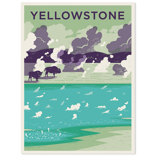 Yellowstone National Park 18" x 24" Screenprint