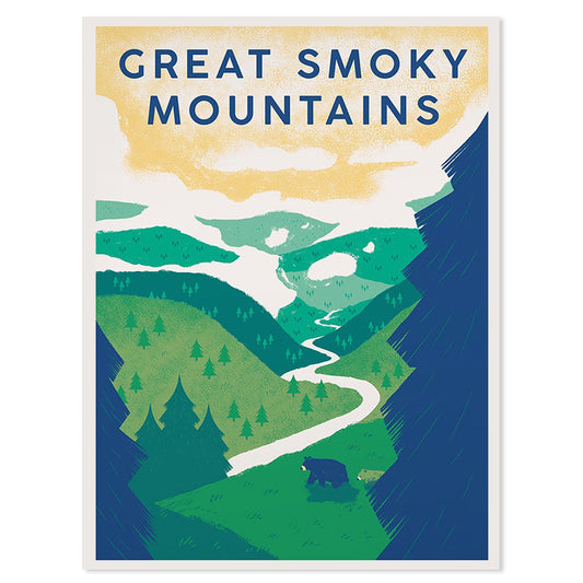 Great Smoky Mountains 18" x 24" Screenprint